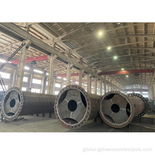 Electricity Transmission Pole 10KV Tensile Double Loop Electricity Transmission Steel Pole Factory